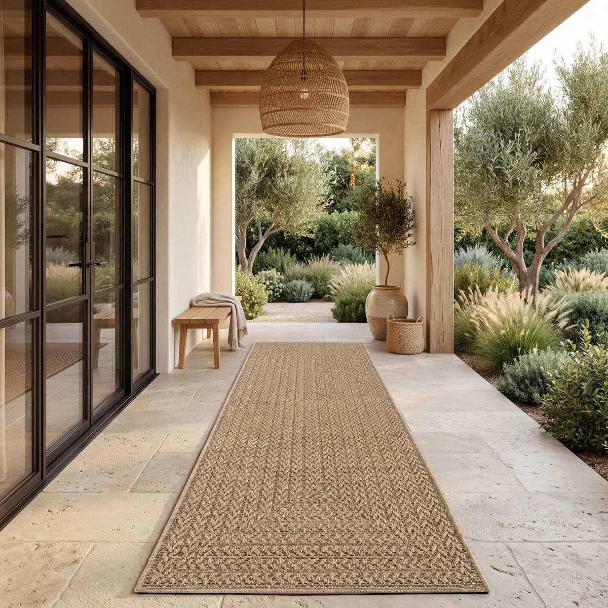 OUTDOORTEPPICH 80/250 cm Waregem 627 - Beige, Kunststoff (80/250cm) - Paco Home