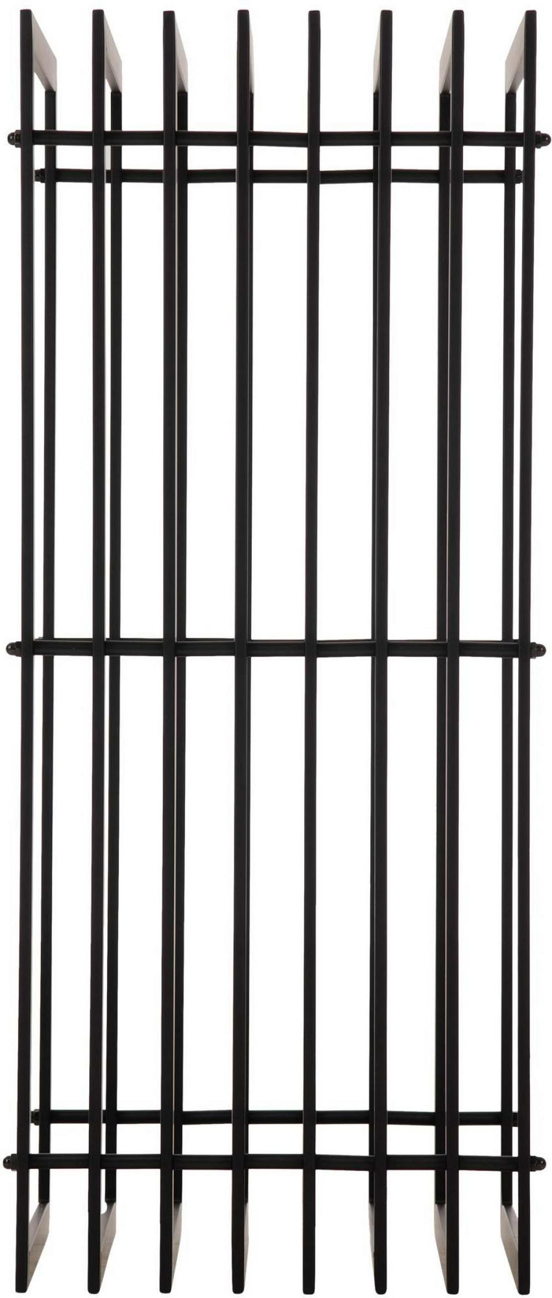 KAMINHOLZREGAL 50/40/100 cm Metall schwarz-matt - Schwarz, Metall (50/100/40cm) - CLP