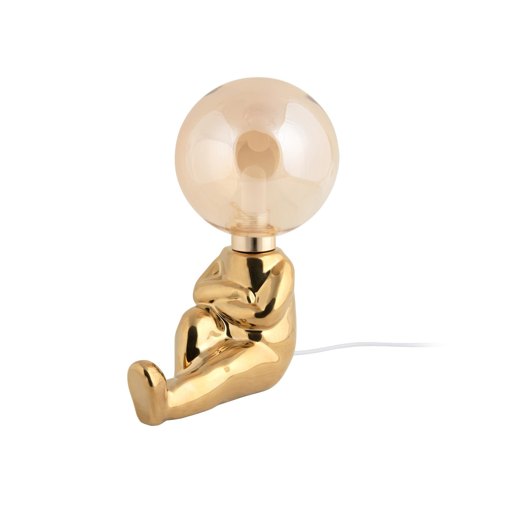 Leitmotiv Tischlampe Gold 12x22.5x16.5 cm