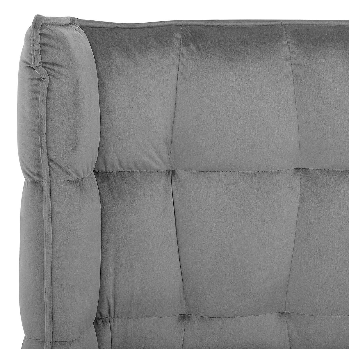 POLSTERBETT mit Lattenrost 160x200 cm Grau Senlis - Grau, Textil (160/200cm) - Beliani