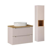 KOUPELNOVÝ NÁBYTEK 80.4cm Riva 2er-Set Kašmír - béžová, kompozitní dřevo (80.4/59/40cm) - Petits-meubles