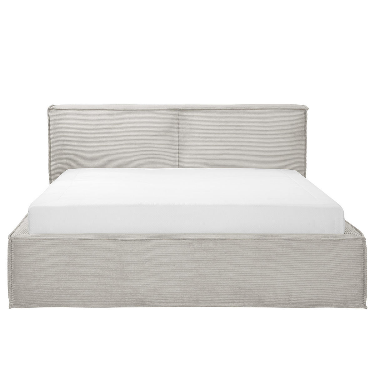 POLSTERBETT - Hellgrau, Textil (160/200cm) - home24