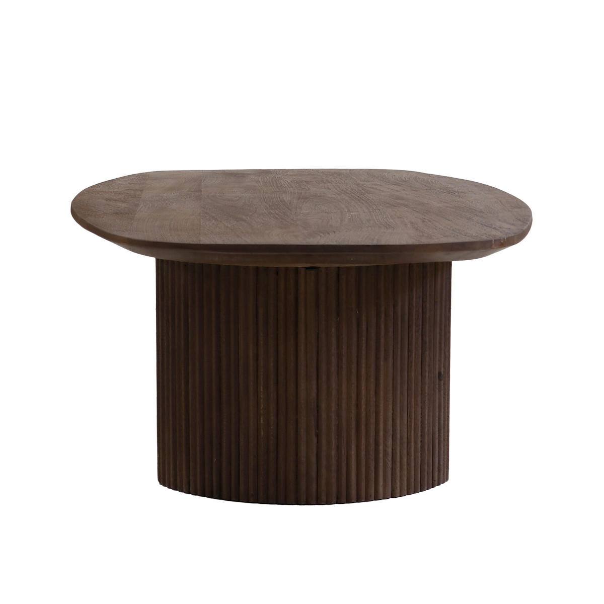 COUCHTISCH Oval 130cm aus Mangoholz, dunkelbraun - Dunkelbraun, Holz (130/70/38cm) - Giga Meubel