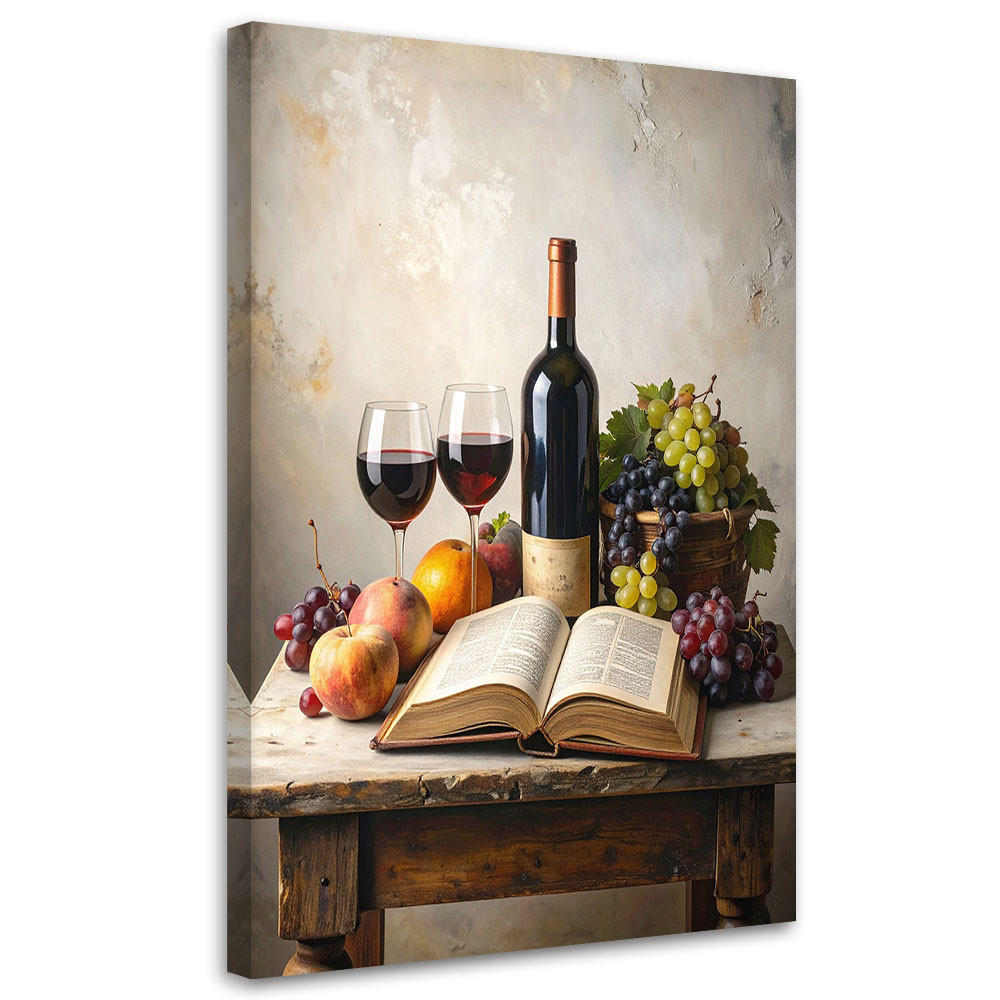 LEINWANDBILD Essen & Trinken 60x90cm - Multicolor, Textil (60/90cm) - Feeby