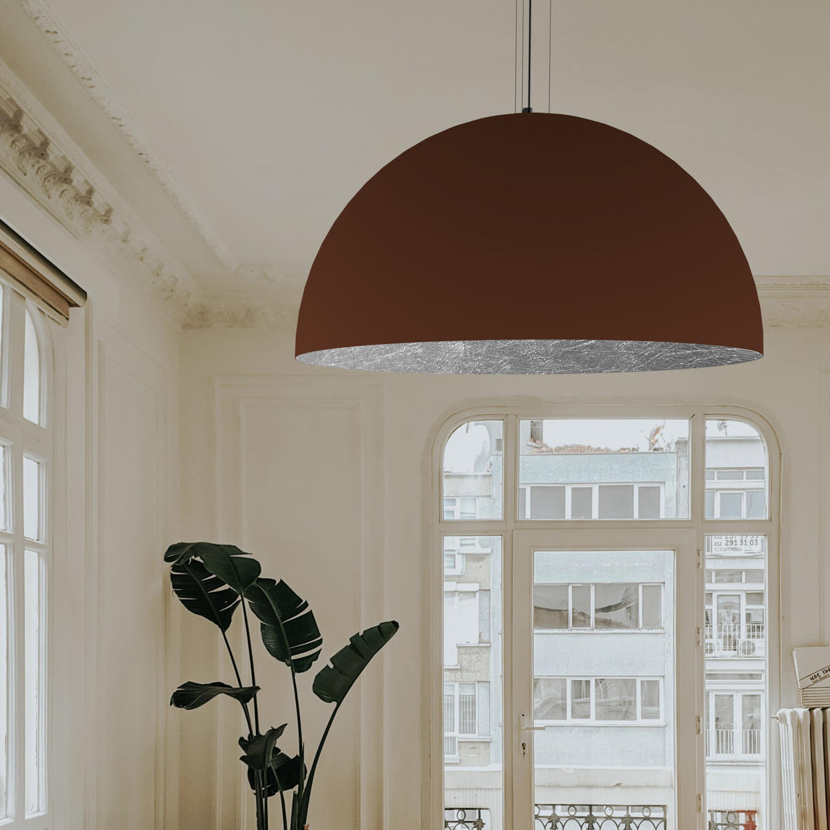 HÄNGELEUCHTE - Braun, Metall (80/80/40cm) - Lumicom