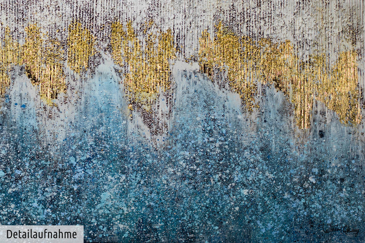 ÖLGEMÄLDE 140/70 cm - Blau/Grau, Holz/Textil (2.52/70cm) - KUNSTLOFT
