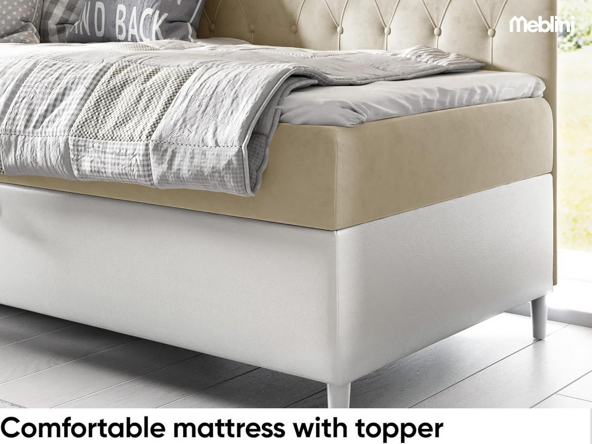 KINDERBETT FLIPPO 3 - Beige/Weiß, Holzwerkstoff (106/208cm) - Meblini