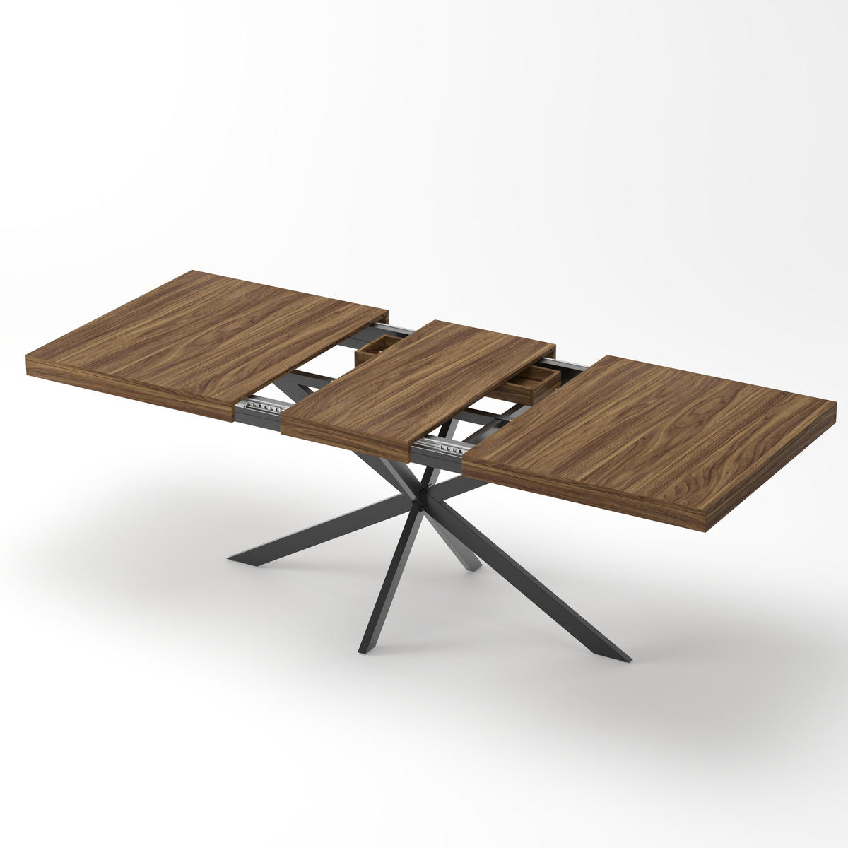 ESSTISCH ausziehbar 140-180/80/76 cm mit verstecktem Stauraum DE-39964 Walnuss - Walnussfarben, Holzwerkstoff (80/180/76cm) - ComfortXL