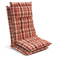 HOCHLEHNER Highlux HL 120x52x7cm Orange-Rot-Grün-Kariert (2tlg) - Grün, Textil (52/120cm) - Beautissu 