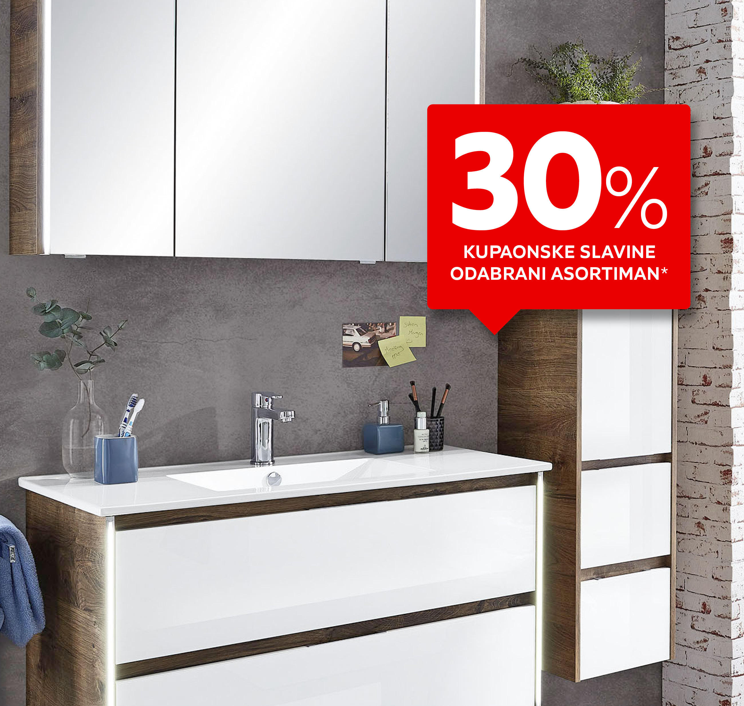 30% kupaonske slavine odabrani asortiman*