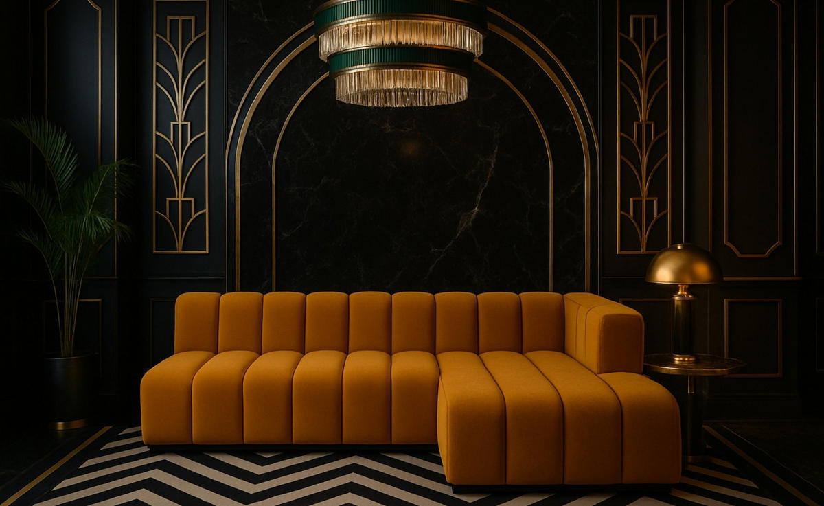 ECKSOFA GRAND L 295 cm, Stoff Salvador, Gelb, Rechts - Gelb, Holz (295/179cm) - Kaiser Möbel