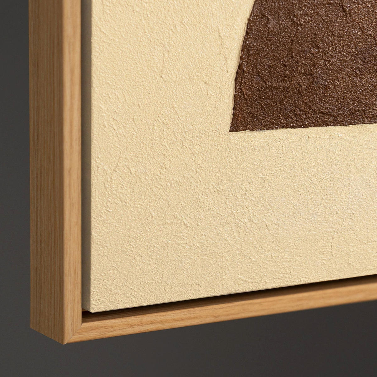 GEMÄLDE Drei Horizonte Schattenfugenrahmen Eichefarben 120x80 cm - Eichefarben, Holz (120/80cm) - YS-art gallery