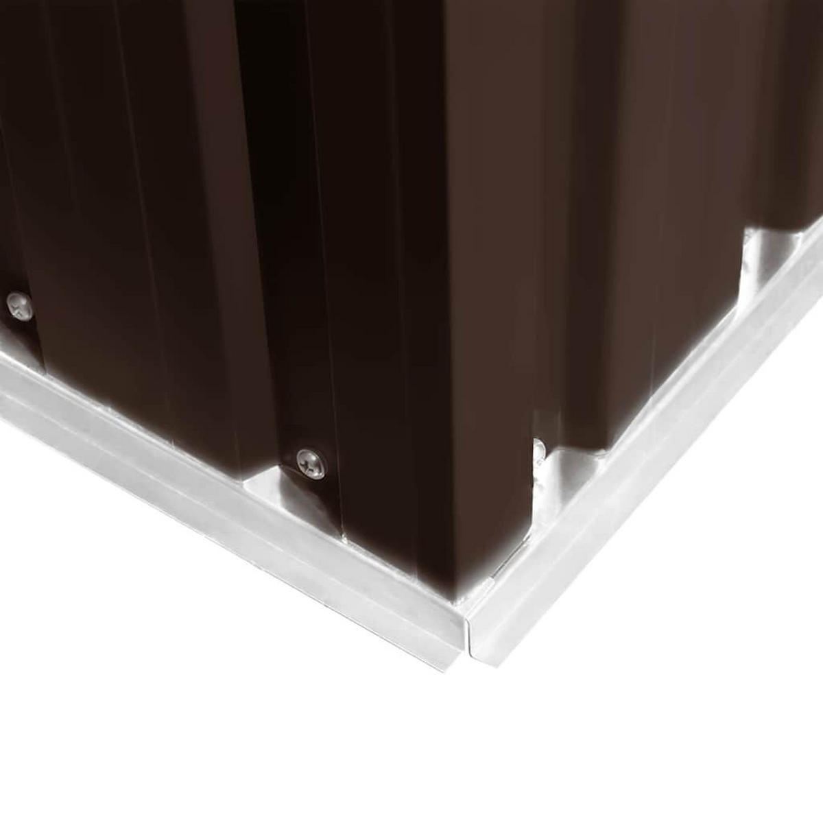 GERÄTESCHUPPEN Braun 257/205/178 Cm Stahl - Braun, Metall (205/178/257cm) - vidaXL