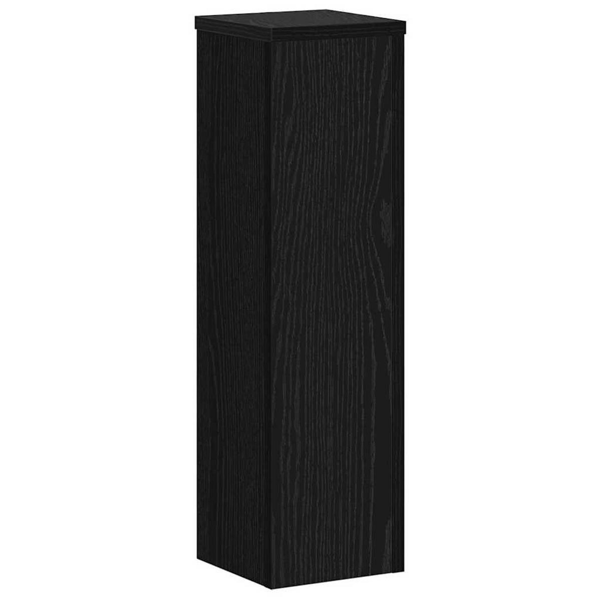 PFLANZENSTÄNDER 2er Set Schwarz Eichen-Optik 17/17/60 Cm - Schwarz, Holzwerkstoff (17/60/17cm) - vidaXL
