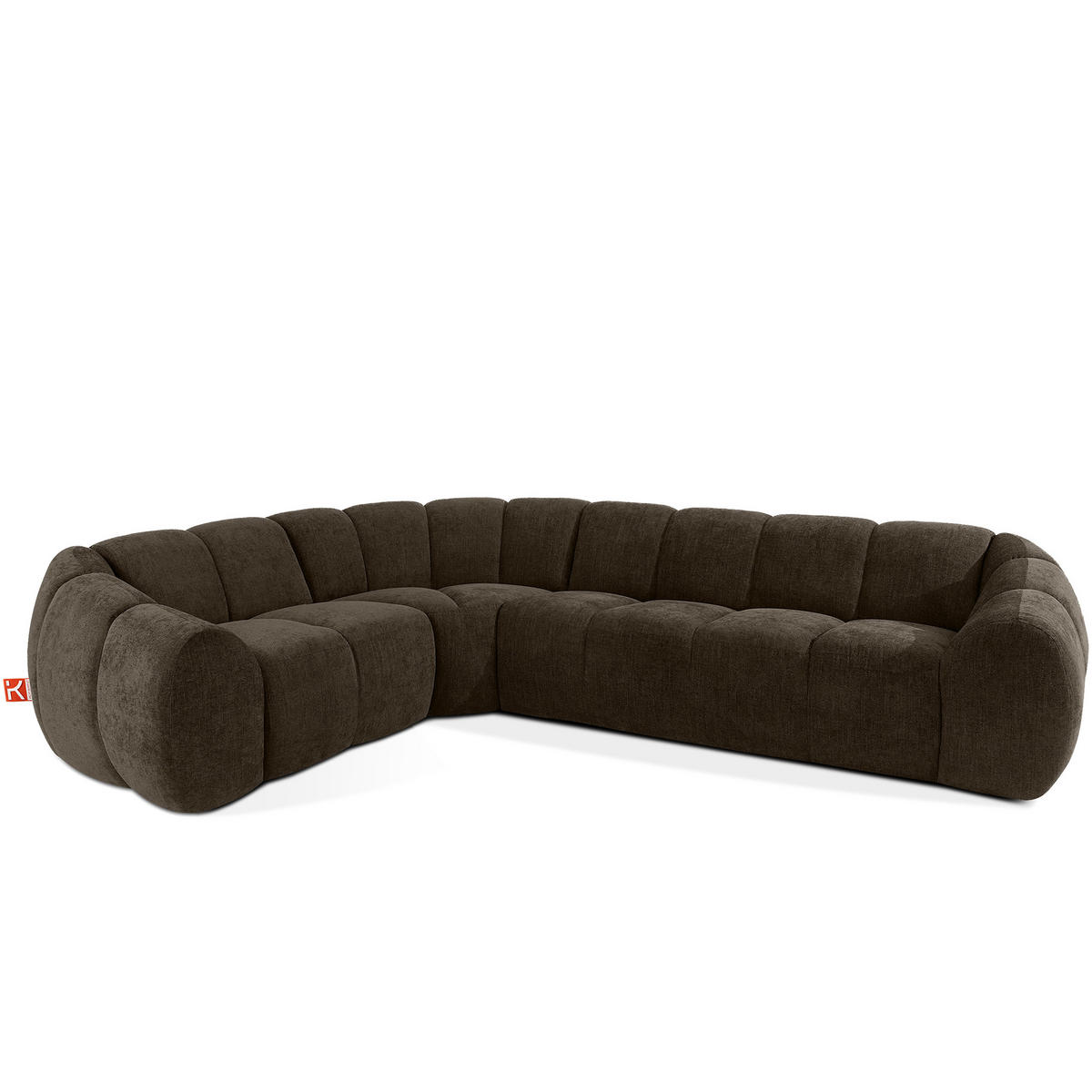 ECKSOFA LINKS FLAVA, Braun - Braun, Holz/Holzwerkstoff (310/230cm) - KONSIMO®