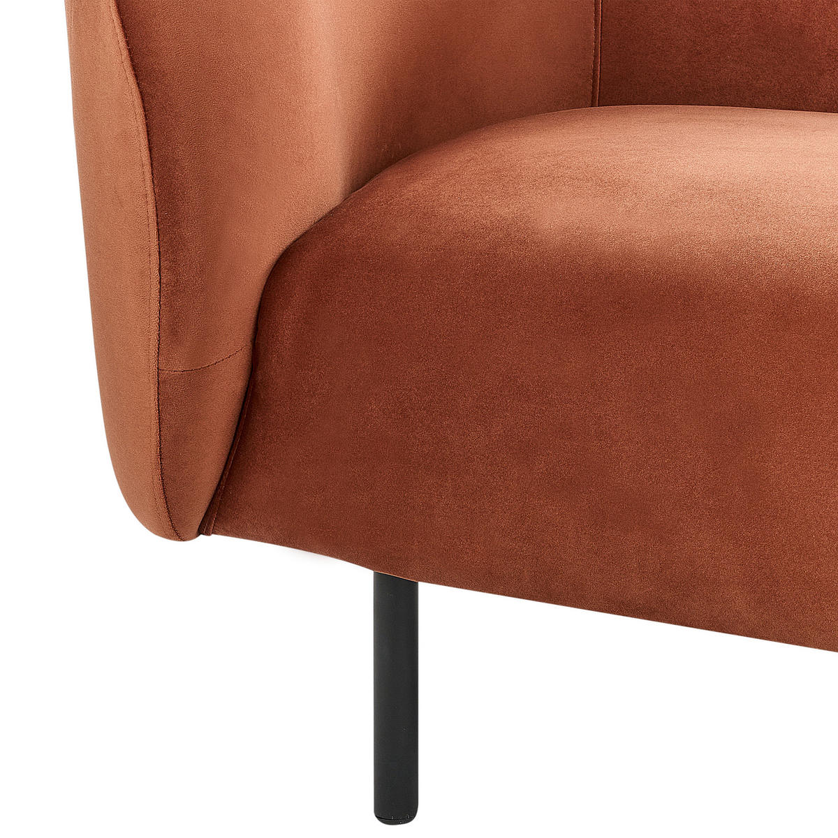 SESSEL Orange Loen - Schwarz/Orange, Textil (105/79/70cm) - Beliani