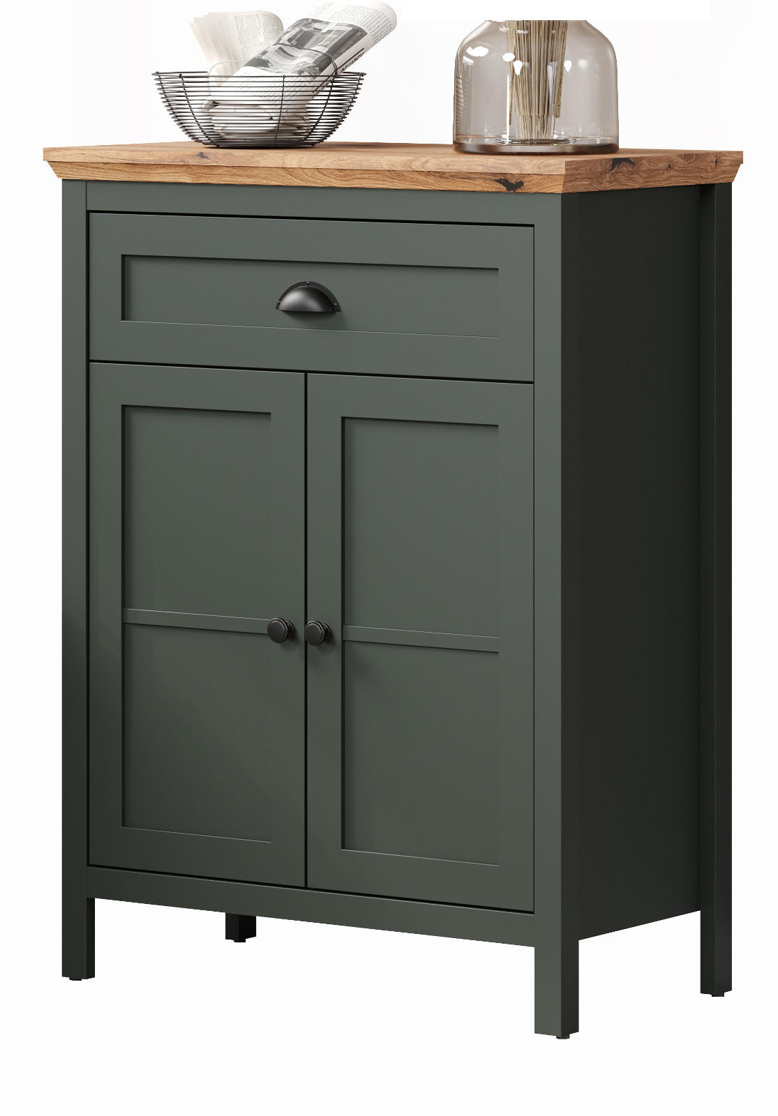 Top.Furn Flurkommode Grün, Eiche 77x102x39 cm