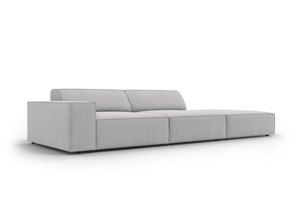 SOFA Jodie aus strukturiertem Stoff hellgrau 3 Sitzplätze - Hellgrau, Textil (102/70/262cm) - Micadoni