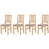STUHL Bos 1 (4er Set) - Beige/Sonoma Eiche, Holz (43/94/40cm) - Leaf Design