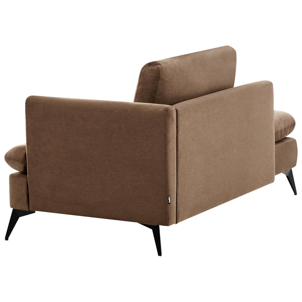 ČALOUNĚNÉ LEHÁTKO CHAISE LONGUE PRAVOSTRANNÉ Látka Hnědé Sievoz - černá/hnědá, textil (155/84/85cm) - Beliani