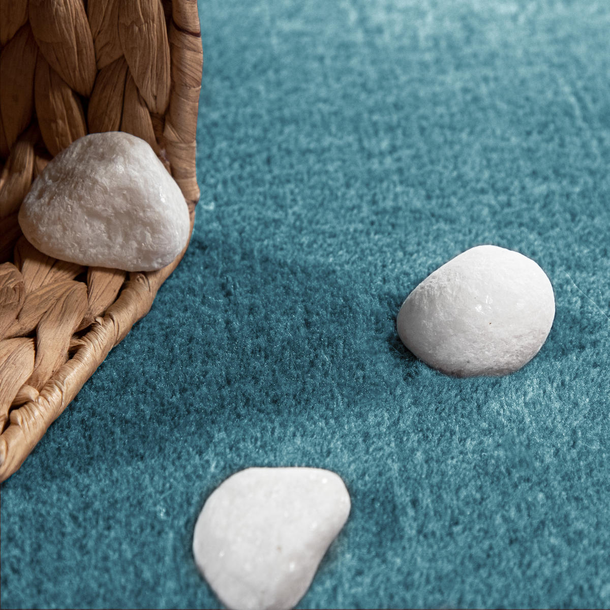 KURZFLORTEPPICH 80/80 cm Cadiz 630 - Türkis, Textil (80/80cm) - Paco Home