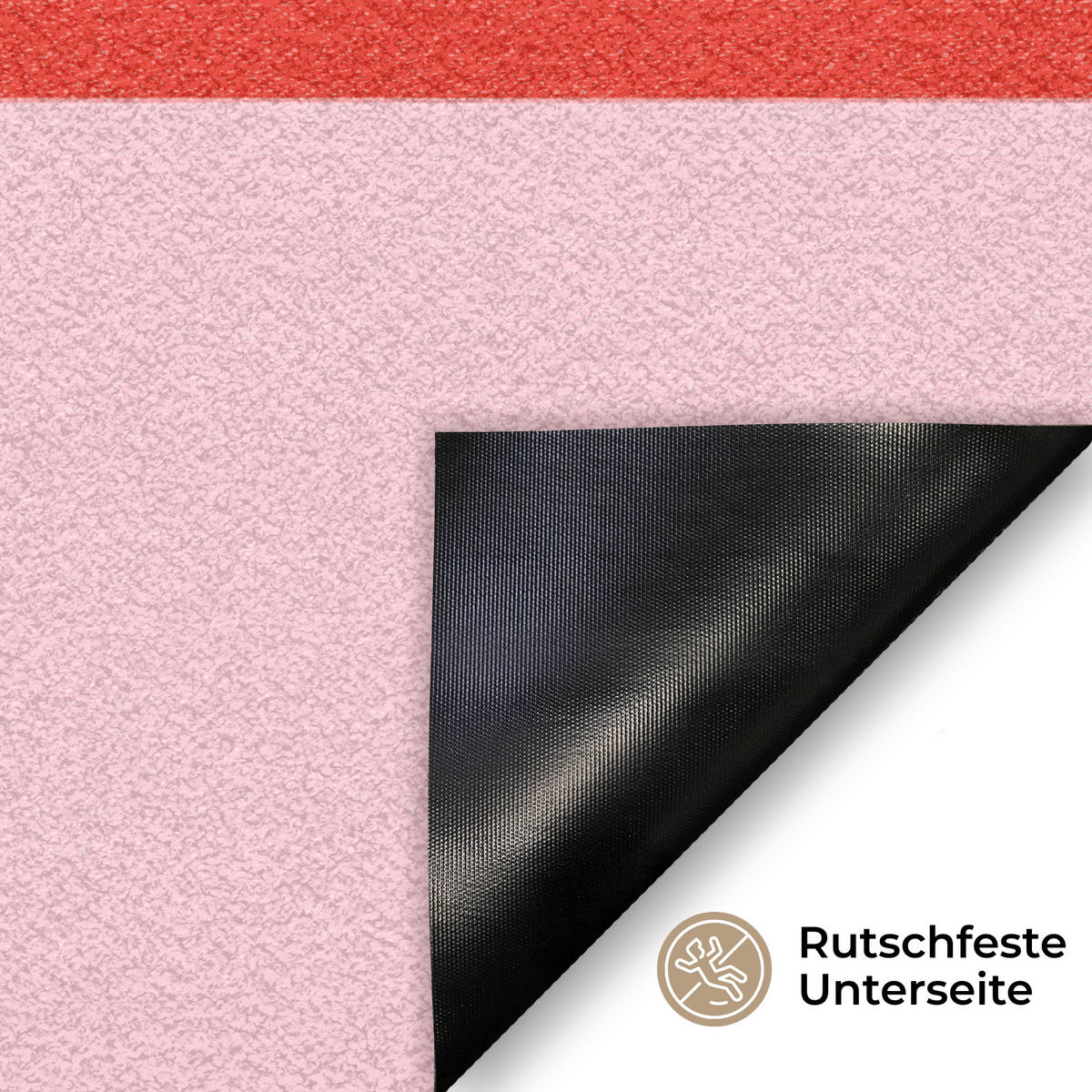 FUSSMATTE Schachbrettmuster - Rot - Rosa - Würfel 90x60 cm - Rot, Kunststoff (90/0.4cm) - MuchoWow