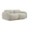 3-SITZER SOFA Bouclé Stoff Beige - Beige/Creme, Holz/Textil (190/73/95cm) - Makamii