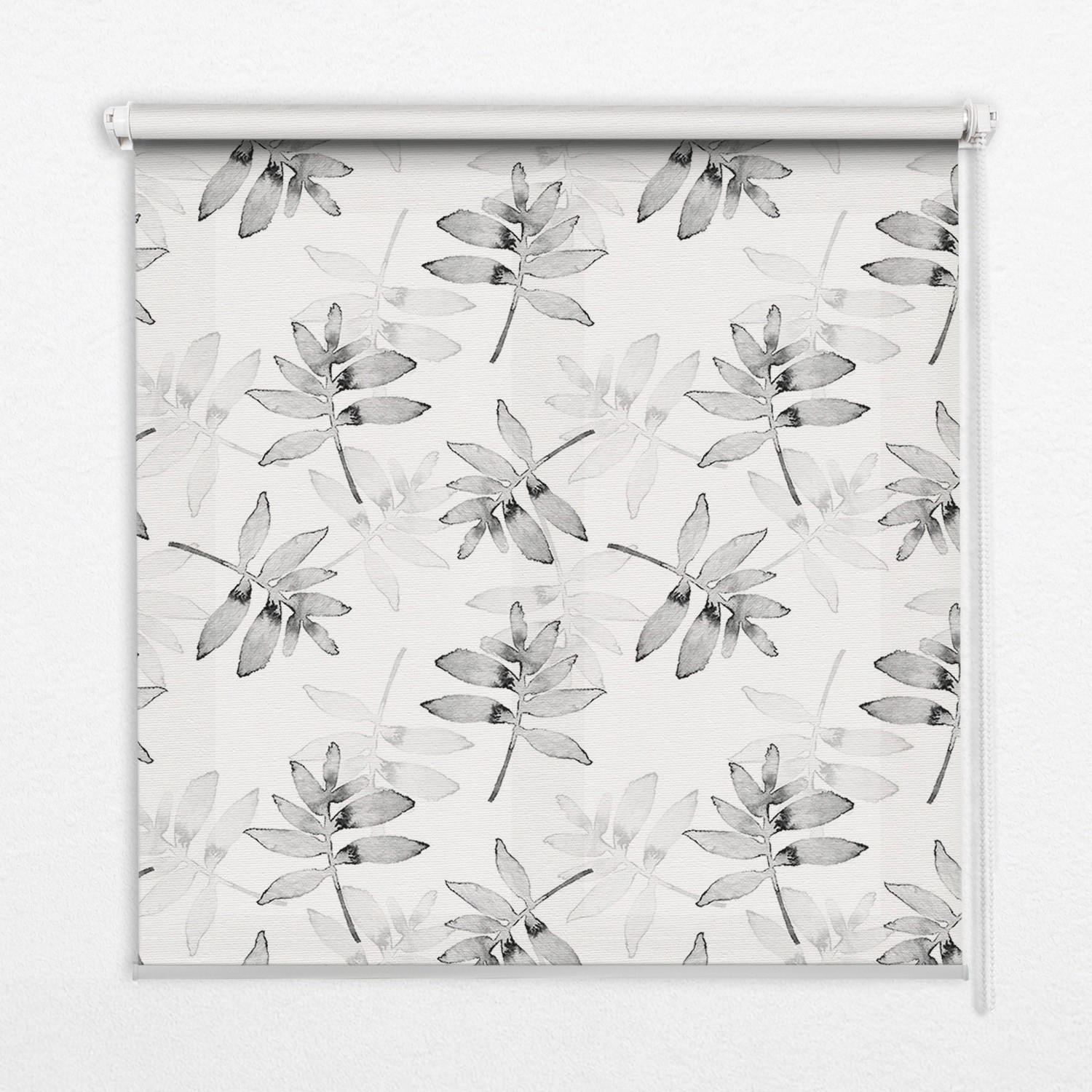 TULUP VNITŘNÍ roleta - okenní roleta - roleta - 100x180 cm - Šedé načrtnuté listy