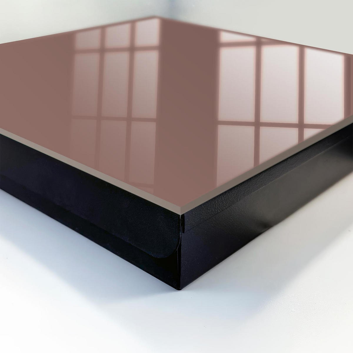 SCHLÜSSELBOX Schwarz 30x30 cm- Türöffnung nach rechts - Pastellbraun - Braun, Metall (30/30/5cm) - TULUP