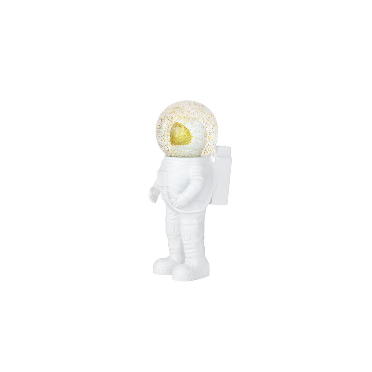 SCHNEEKUGEL Summerglobe The Astronauts Small, Glas / Polyresin, Weiß, 13 cm - Weiß, Glas (6/13/5cm) - Donkey Products