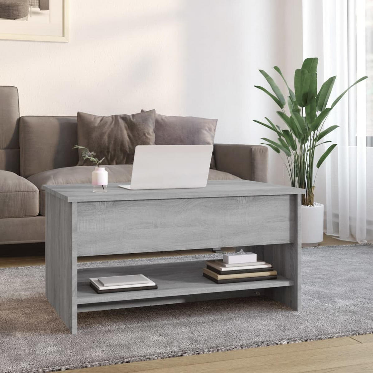 COUCHTISCH Grau Sonoma 80x50x40 cm Holzwerkstoff - Grau, Holzwerkstoff (80/50/40cm) - furnicato