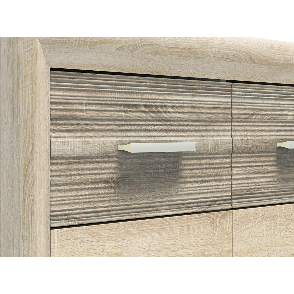 Thumbnail - Feldmann-Wohnen Kommode, Braun, Holz, 3 Fächer, 3 Schubladen, Rechteckig, 138x94x42 cm, Wohnzimmer, Kommoden & Sideboard...