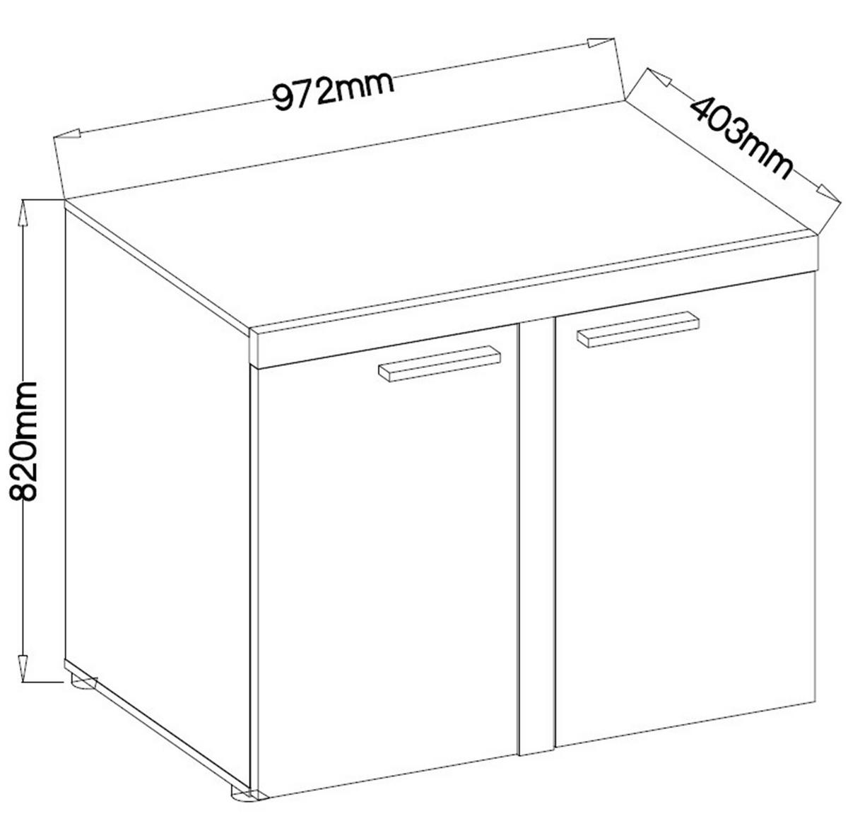 SIDEBOARD OKTAWIA 2F - Sonoma Eiche, Holzwerkstoff (97/80/40cm) - Meblini