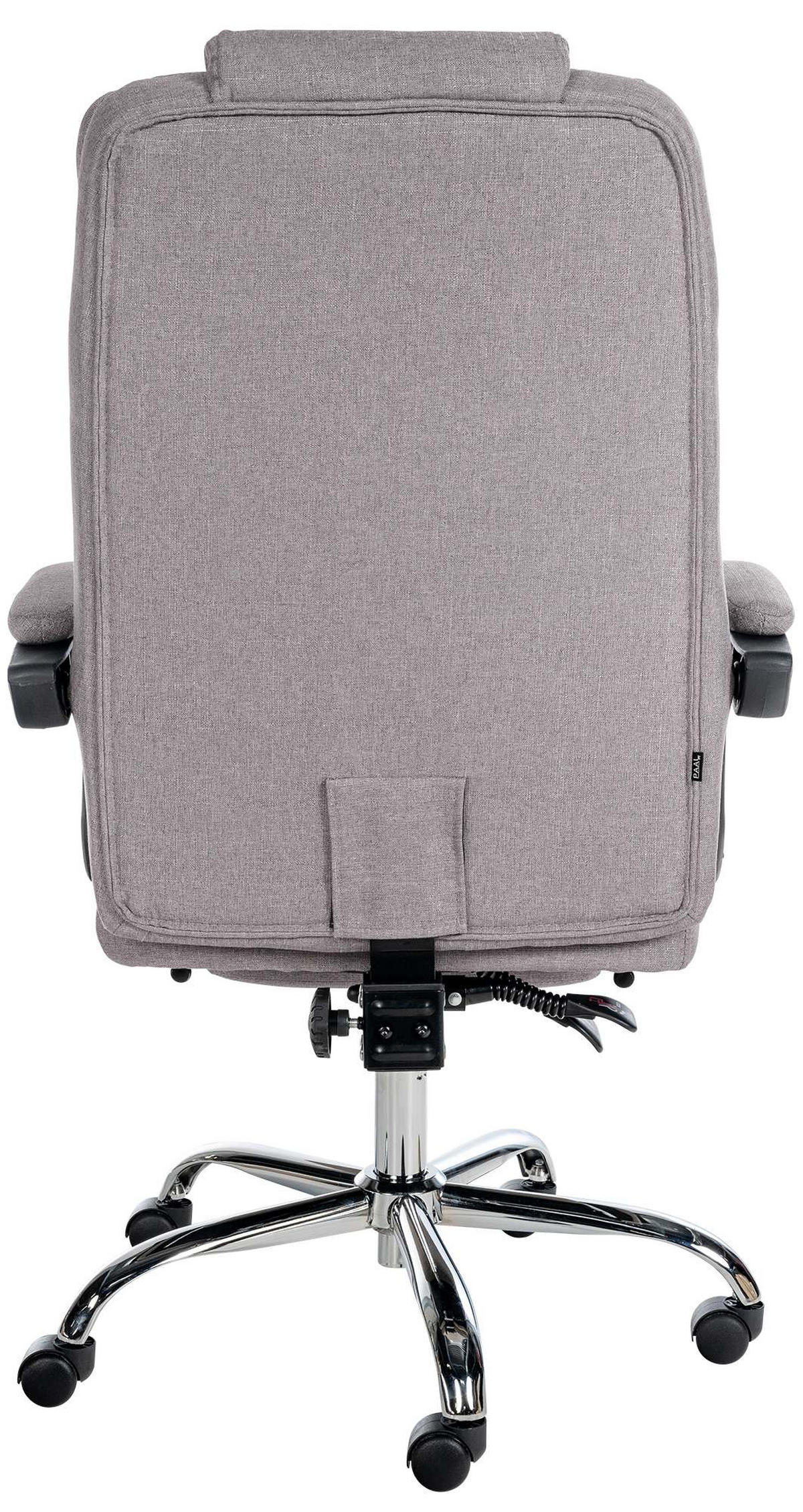 CHEFSESSEL Stoff grau - Chromfarben/Grau, Textil/Metall (67/115/68cm) - CLP