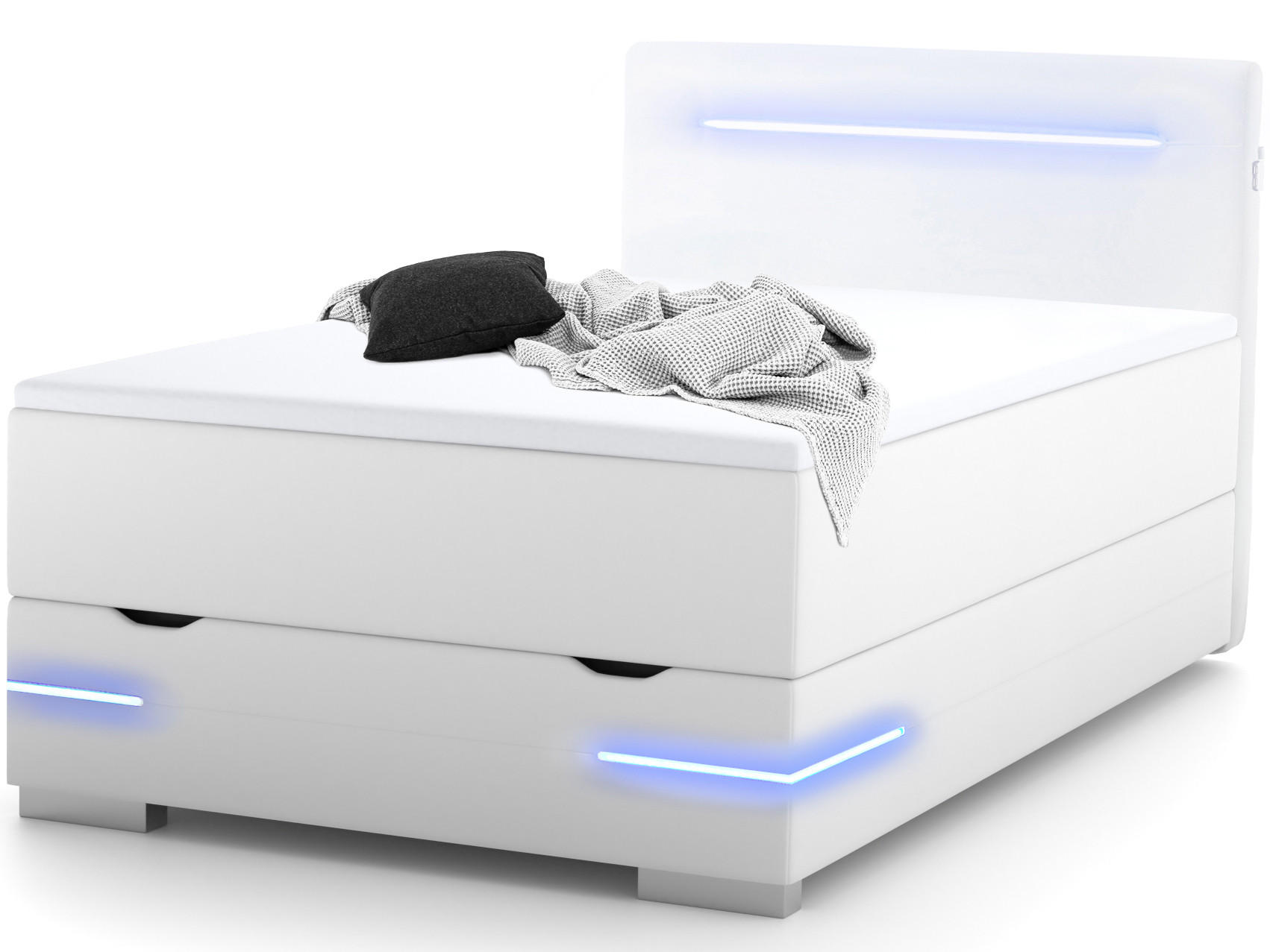 BOXBETT Dallas weiß 90/200 cm - Weiß, Textil (90/200cm) - wonello