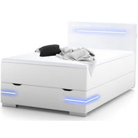 BOXBETT Dallas weiß 140/200 cm - Weiß, Textil (140/200cm) - wonello