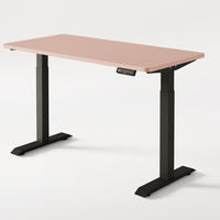 SCHREIBTISCH Elektrisch Höhenverstellbarer HomeOne 140x70cm Schwarz/Rosa mit Memory-Funktion, Anti-Kollisions Technologie - Pink/Schwarz, Holzwerkstoff (70/140/72cm) - Desktronic