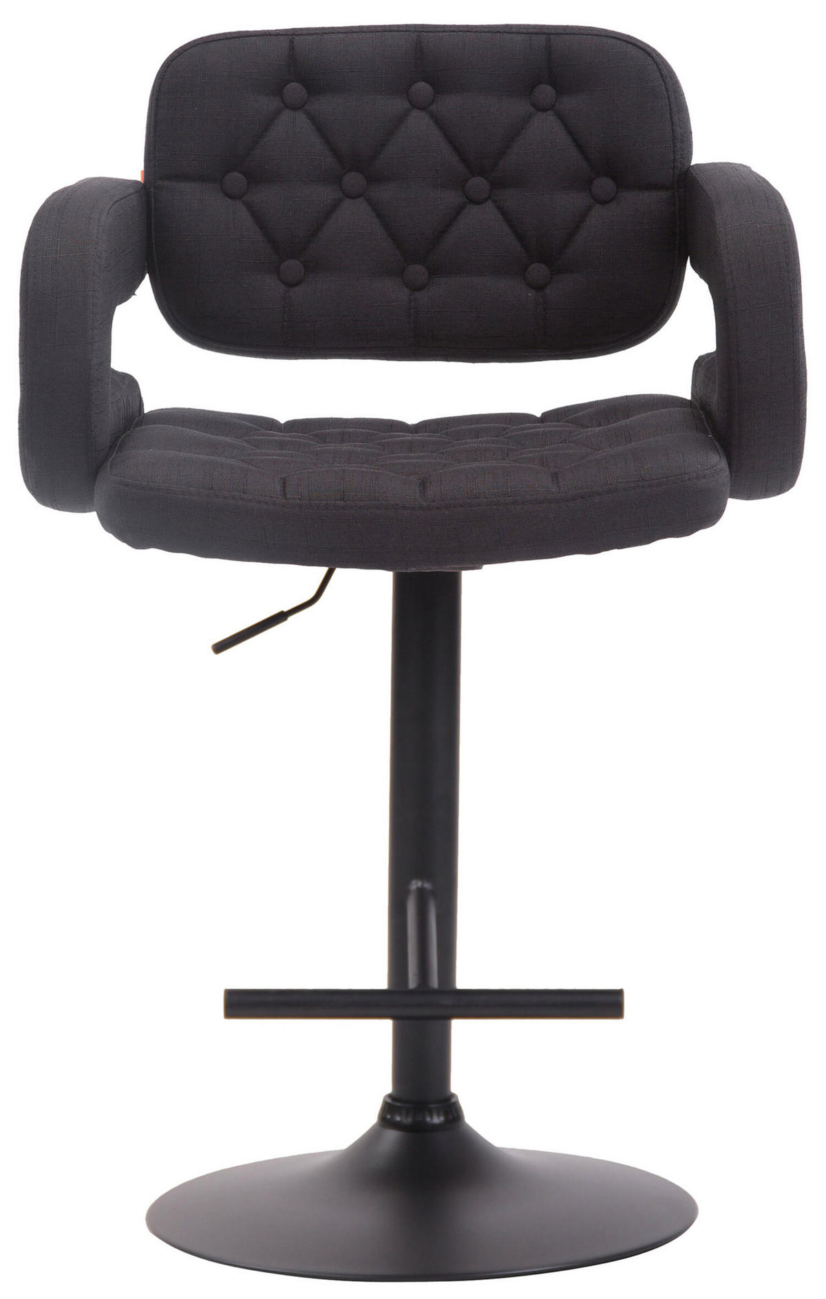 BARHOCKER Dubai, Gestell schwarz, Stoff schwarz, - Schwarz, Textil/Metall (52/100/55cm) - TPFLiving
