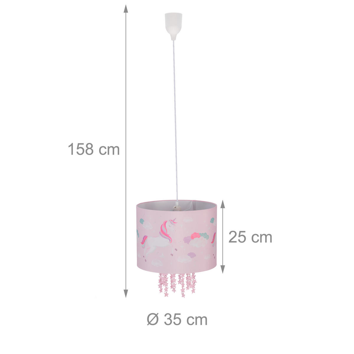 HÄNGELAMPE - Rosa, Kunststoff (35/35/158cm) - Relaxdays
