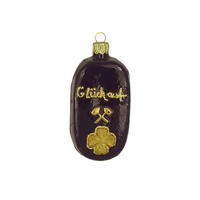 CHRISTBAUMSCHMUCK Kohlebrikett "Glück auf" 8c m - Multicolor, Metall (0.1/8/0.1cm)