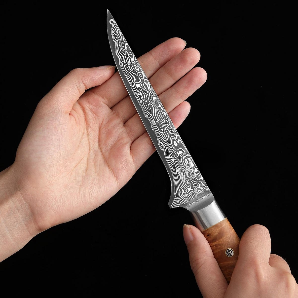 AUSBEIN- UND FILETIERMESSER 16 cm - Birkefarben, Holz/Metall (30cm) - Zayiko