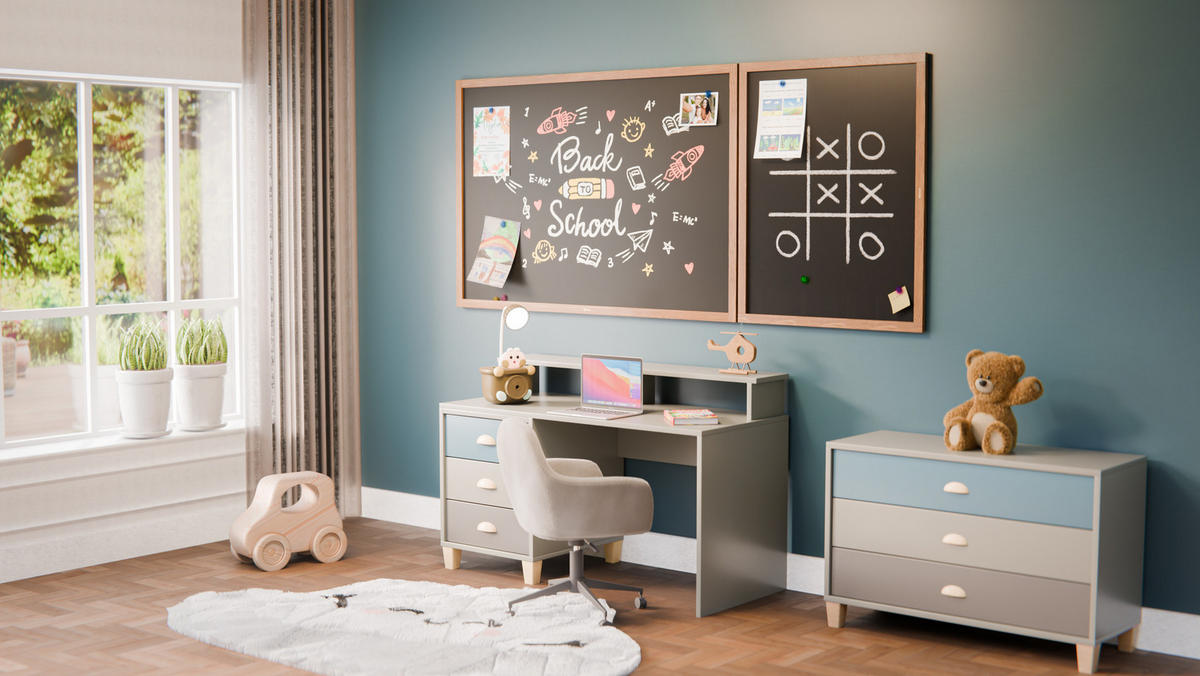 KREIDETAFEL magnetisch mit Holzrahmen 100x80cm - Braun, Holz (100/80/2cm) - ALLboards