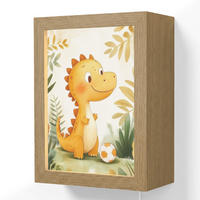 NÁSTĚNNÁ LAMPA Dino - Fotbal - Orange 15x20 cm - béžová, kompozitní dřevo (15/20/8cm) - OnlyWow