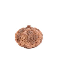 DEKO-DOSE Korallenbraun Ø20/15,5 cm - Braun, Kunststoff (20/15.5/20cm) - Light & Living