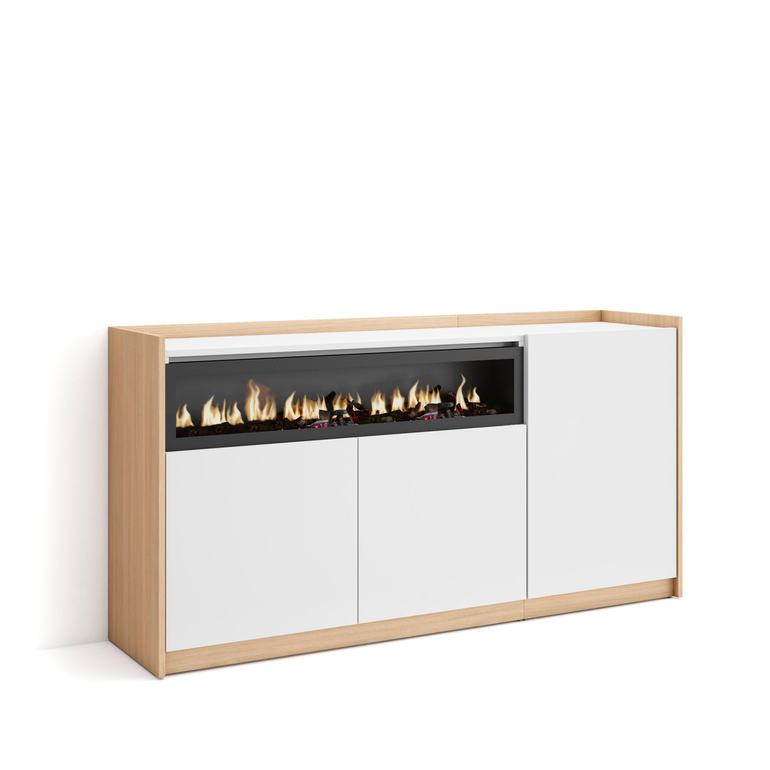 Skraut Home Sideboard, Weiß 156x80x37 cm