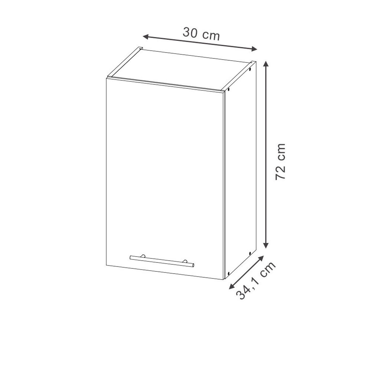 HÄNGESCHRANK Fame-Line GrauBeige 30 cm - Anthrazit/Grau, Holzwerkstoff (30/72/34.1cm) - Vicco