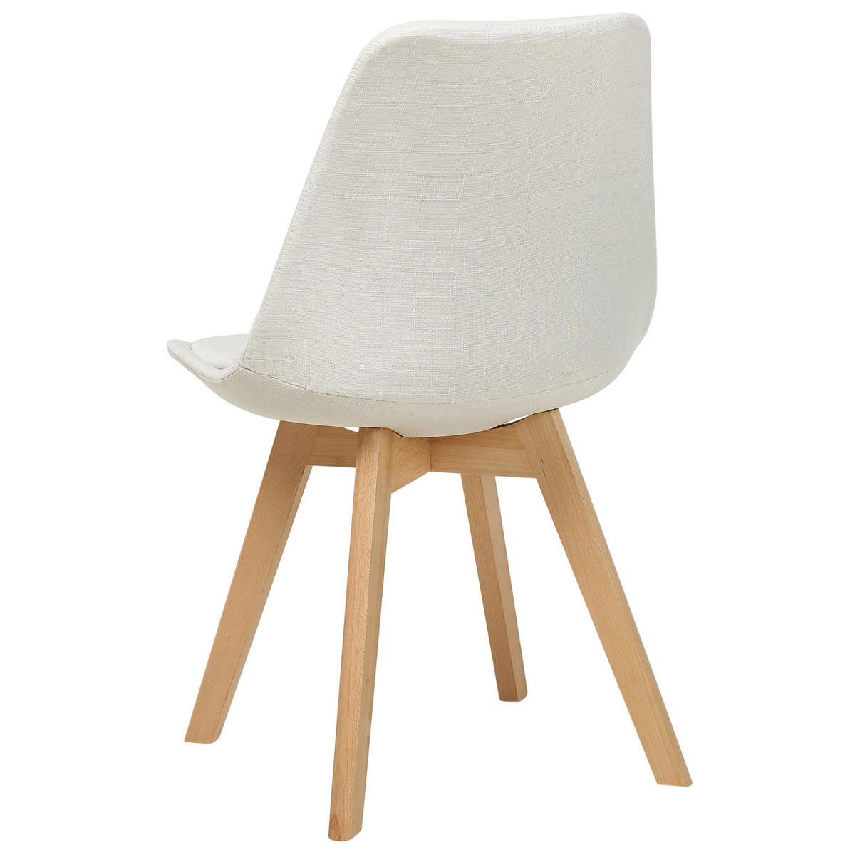 ESSZIMMERSTUHL 2er-Set Polsterbezug Weiß Dakota - Weiß, Holz/Textil (44/84/43cm) - Beliani