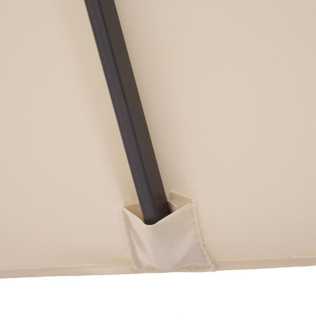 DOPPELSONNENSCHIRM aus Polyester & Metall 451x264x264 cm in Beige mit Kurbel - Beige, Metall (264/264cm) - Modfu