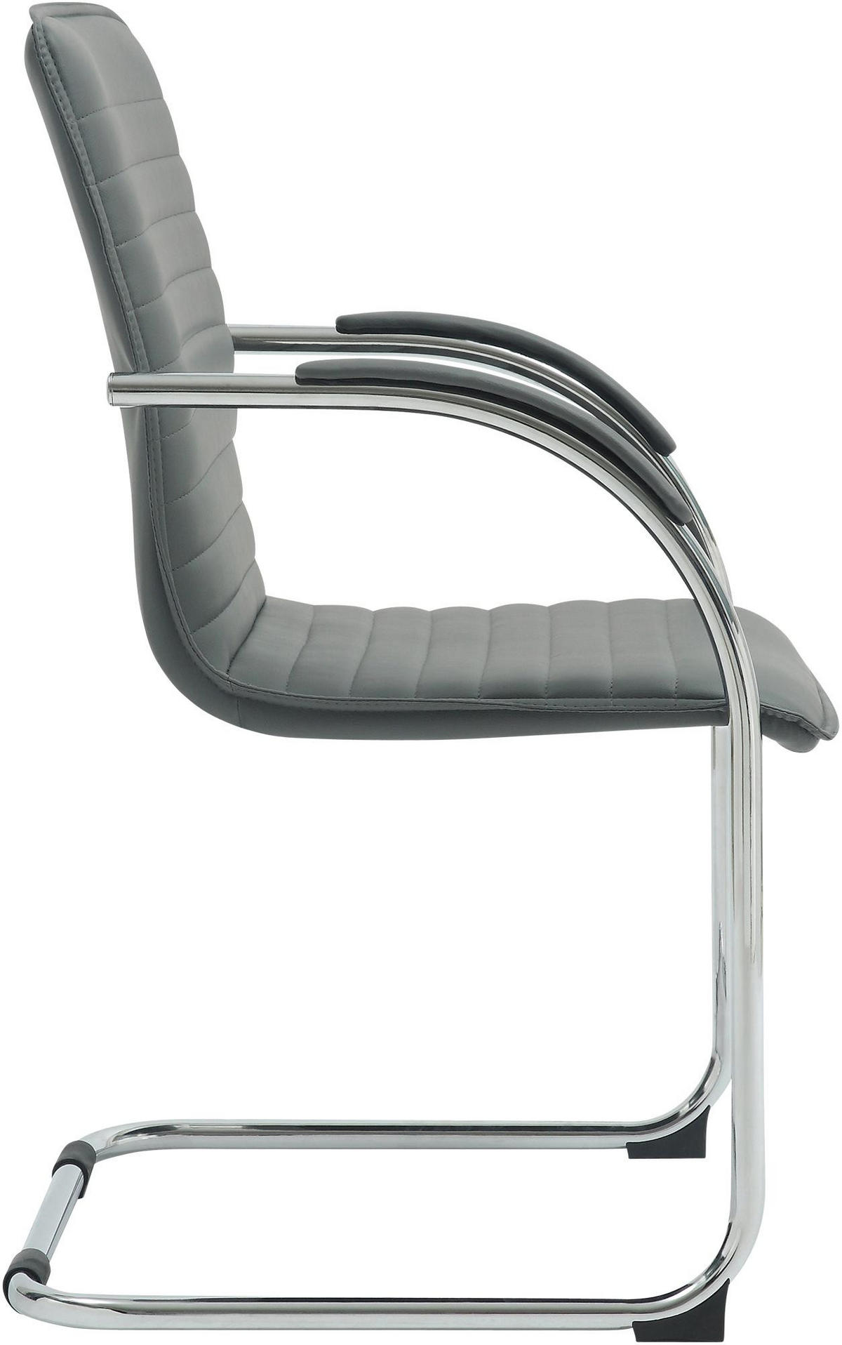 SCHWINGSTUHL 2er Set Lederlook Grau - Grau, Textil/Metall (56/95/60cm) - CLP