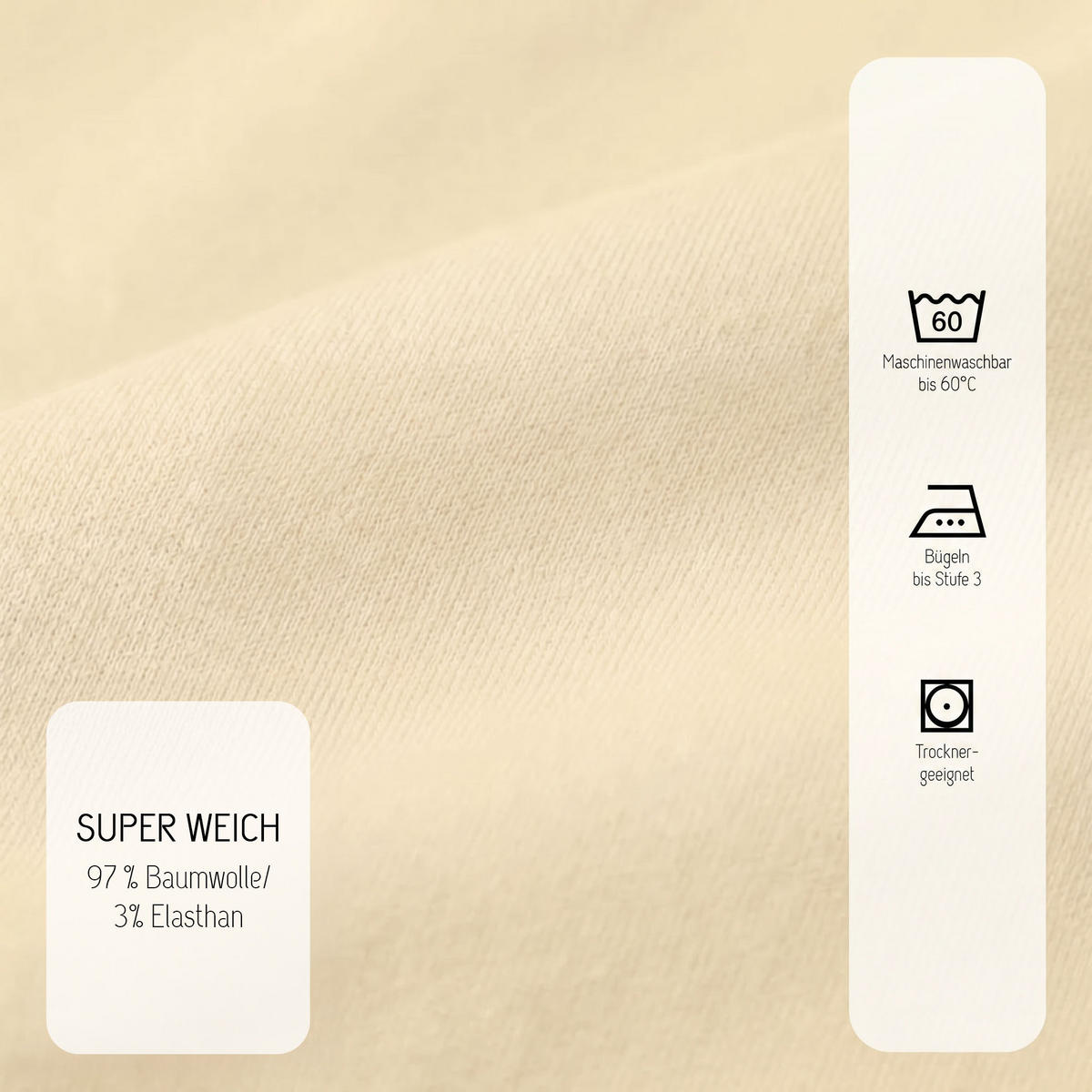 SPANNBETTTUCH Deluxe Jersey gelb, 180x200 cm - 200x220 cm - Gelb, Textil (200/220cm) - biberna